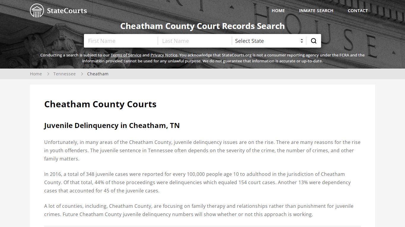 Cheatham County, TN Courts - Records & Cases - StateCourts